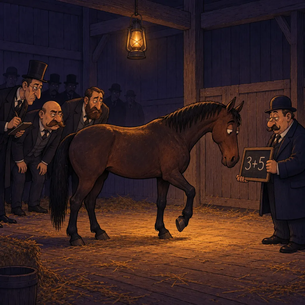 Illustration de l’énigme « Huit coups de sabot »
